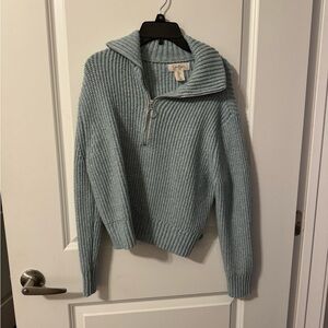 JESSICA SIMPSON CROPPED SWEATER PALE BLUE